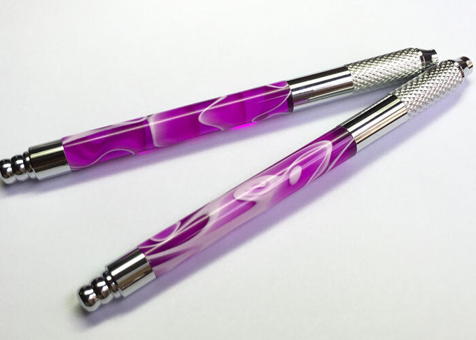 Пурпурная косметическая ручная ручка татуировки для постоянного макияжа брови, дизайна возникновения 0